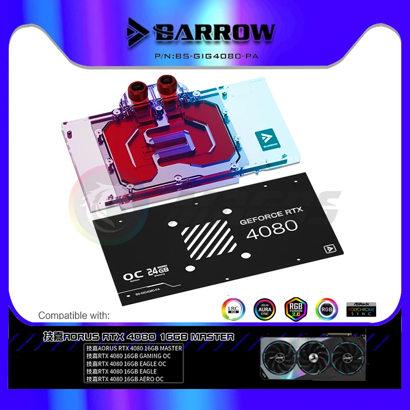 Rtx 4080 Water Cooling Block - BARROW GPU Su Bloğu Gigabyte AORUS