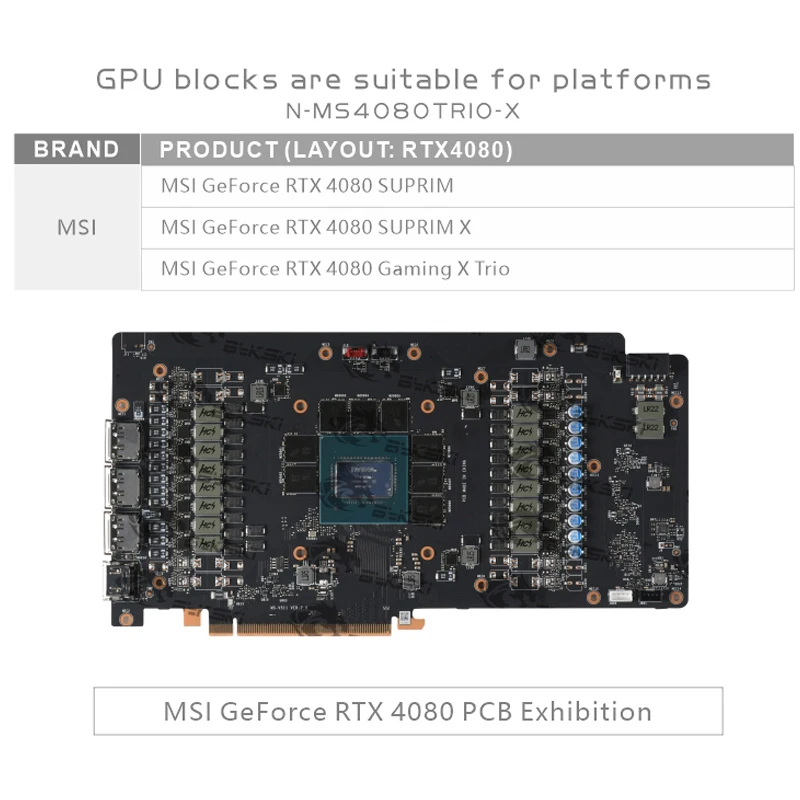 Bykski GPU Bloğu, MSI RTX 4080 - Rtx 4080 Water Cooling Block incelemesi ve fiyatı